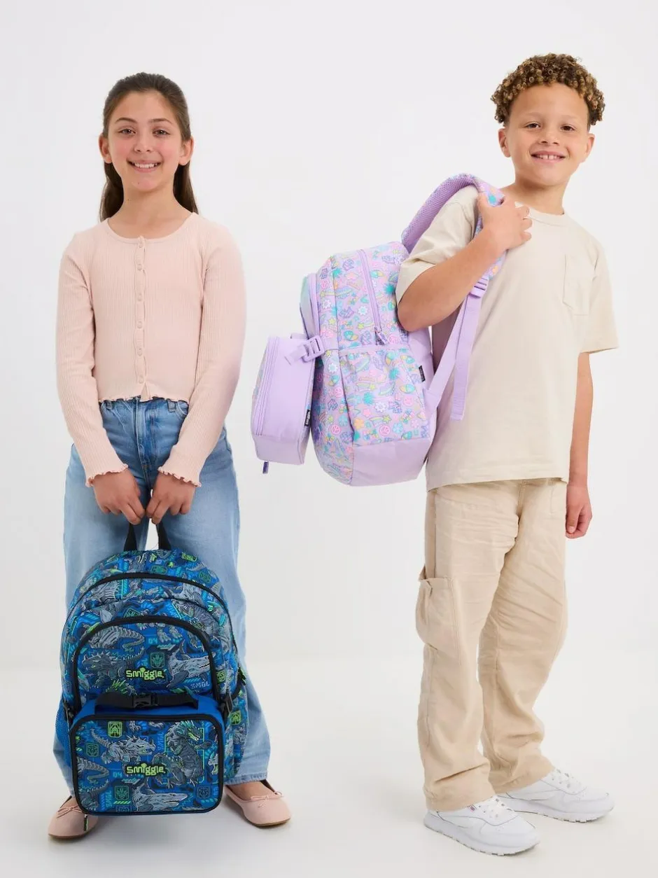 Smiggle Purple All Stars Classic Attach Backpack