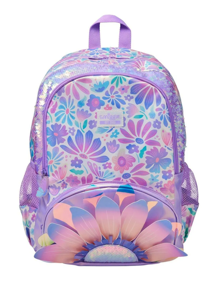 Smiggle Purple Bloom Classic Backpack Clearance