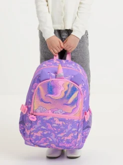 Smiggle Purple Eclipse Classic Attach Backpack Hot