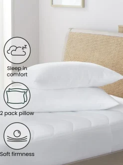 Next Soft 2 Pack Sleep In Comfort Pillows Clearance