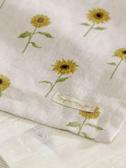 Sophie Allport Natural Linen Sunflower Table Runner Hot