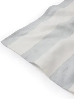 Sophie Allport Pale Blue Linen Witham Stripe Tablecloth New