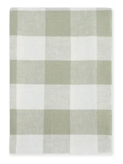 Sophie Allport Sage Green Gingham Linen Tablecloth Best
