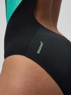 Speedo Placement Laneback Swimsuit Blue Best