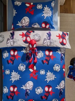 Next Spidey and Friends Supersoft 100% Brushed Cotton Duvet Cover and Pillowcase Set New