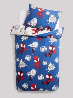 Next Spidey and Friends Supersoft 100% Brushed Cotton Duvet Cover and Pillowcase Set New