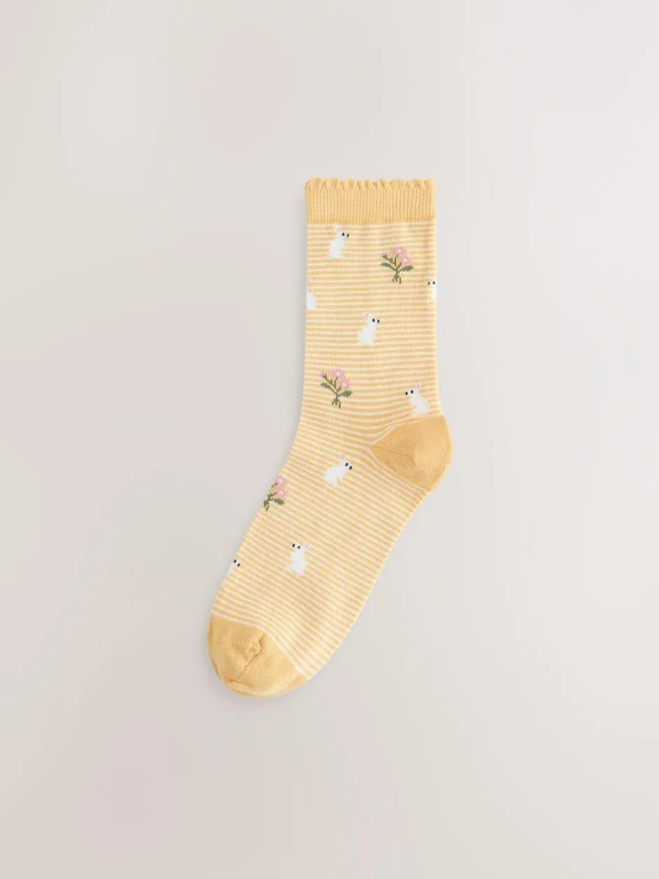 Next Ankle Socks 5 Pack spring print