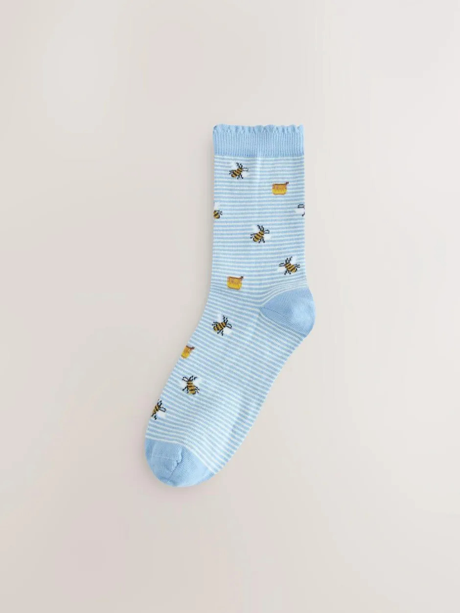 Next Ankle Socks 5 Pack spring print