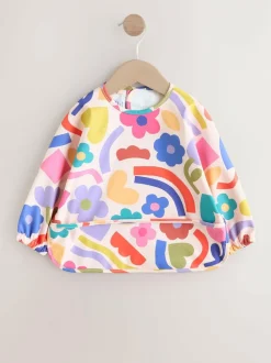 Next Stampy Floral Weaning And Feeding Sleeved Bib