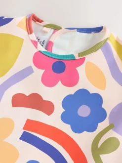 Next Stampy Floral Weaning And Feeding Sleeved Bib