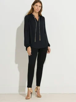 Star by Julien MacDonald Black Chain Detail Blouse Discount