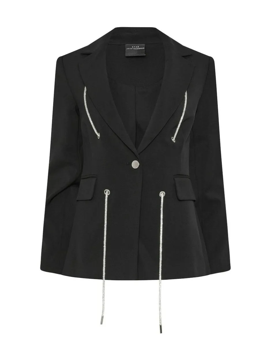 Star by Julien MacDonald Black Diamante Detail Jacket Best