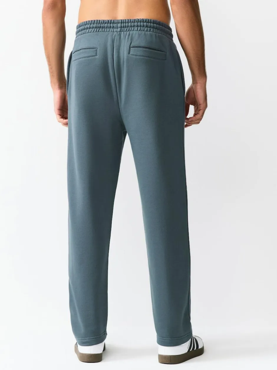 Next Steel Blue Straight Fit Relaxed Fit Brushback Heavyweight Joggers New