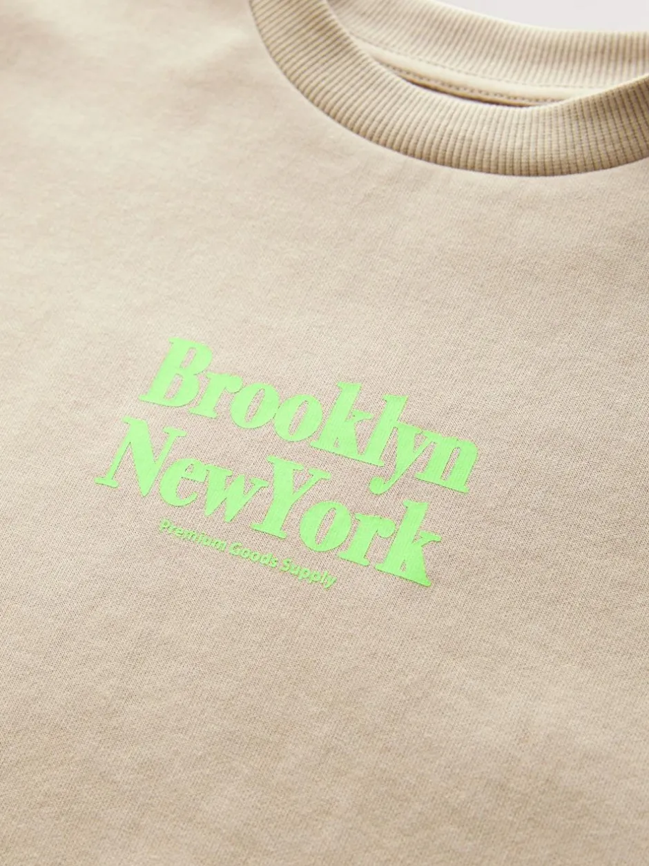 Next Stone Brooklyn Graphic Print Heavyweight Short Sleeve T-Shirt (3-16yrs) Sale