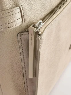 Next Stone Leather Pocket Messenger Bag Discount