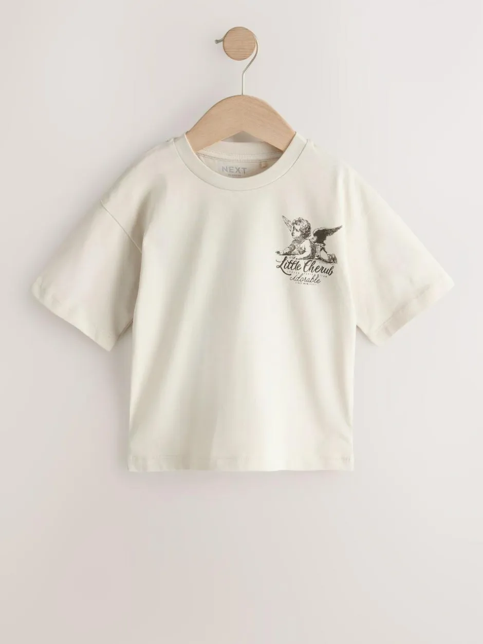 Next Stone Little Cherub Short Sleeve Back Print T-Shirt (3mths-7yrs) Discount