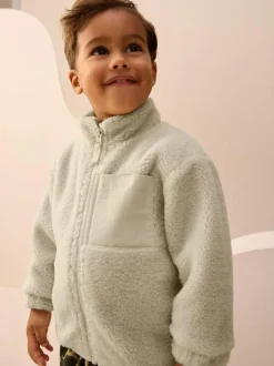 Next Stone Plain Funnel Neck Fleece Zip Through Fleece (3mths-7yrs) Outlet