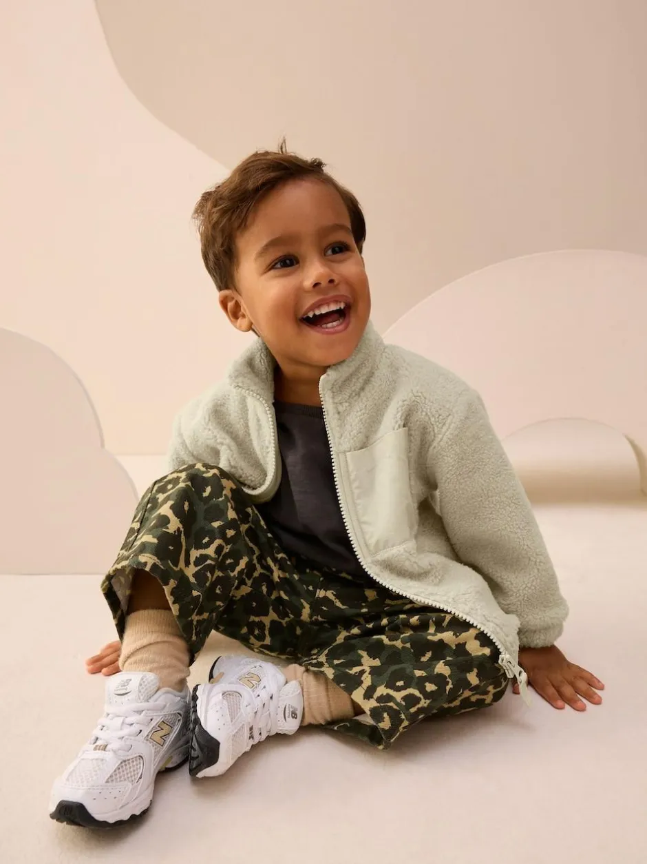 Next Stone Plain Funnel Neck Fleece Zip Through Fleece (3mths-7yrs) Outlet