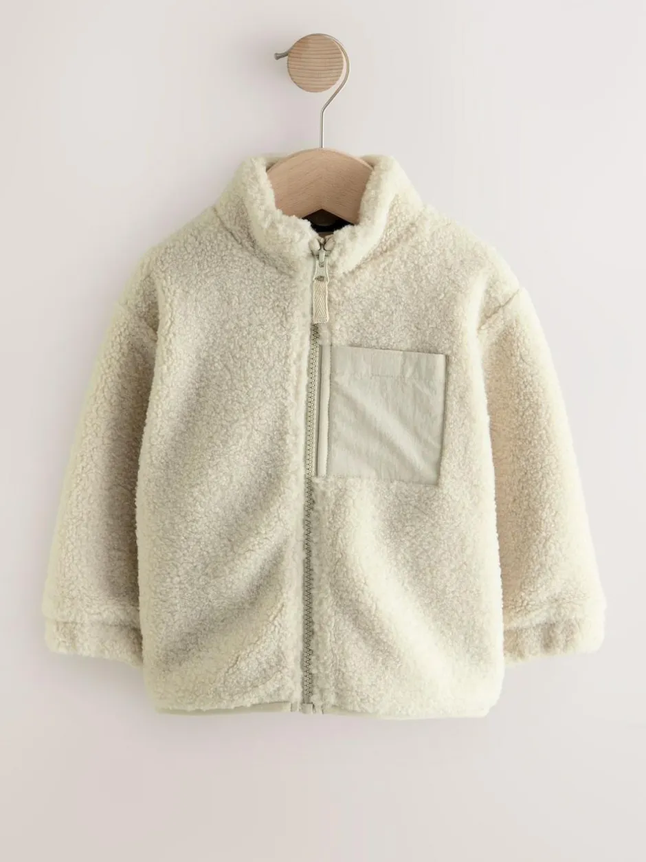 Next Stone Plain Funnel Neck Fleece Zip Through Fleece (3mths-7yrs) Outlet