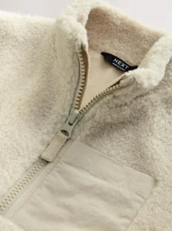 Next Stone Plain Funnel Neck Fleece Zip Through Fleece (3mths-7yrs) Outlet