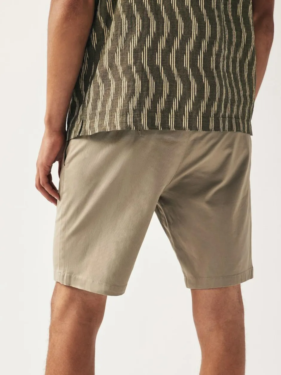 Next Relaxed Fit Stretch Chinos Shorts Stone Clearance