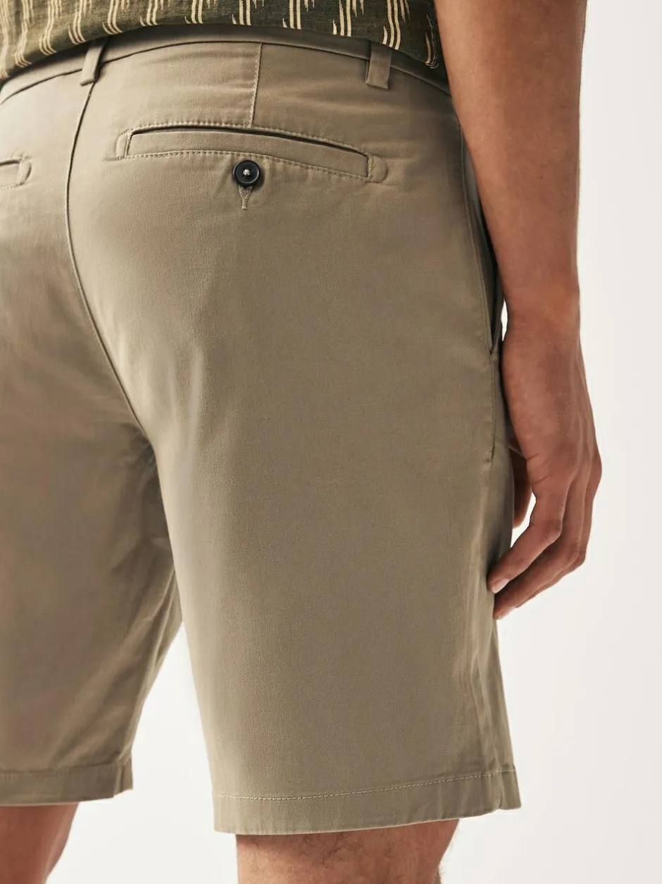 Next Relaxed Fit Stretch Chinos Shorts Stone Clearance