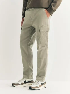 Next Stone Slim Fit Cotton Stretch Cargo Trousers Outlet