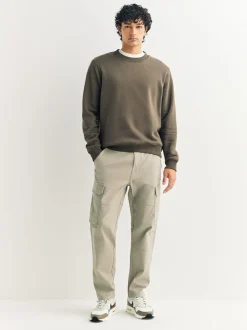 Next Stone Slim Fit Cotton Stretch Cargo Trousers Outlet