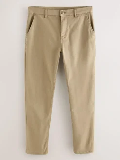 Next Slim Fit Motionflex Chino Trousers Stone Discount