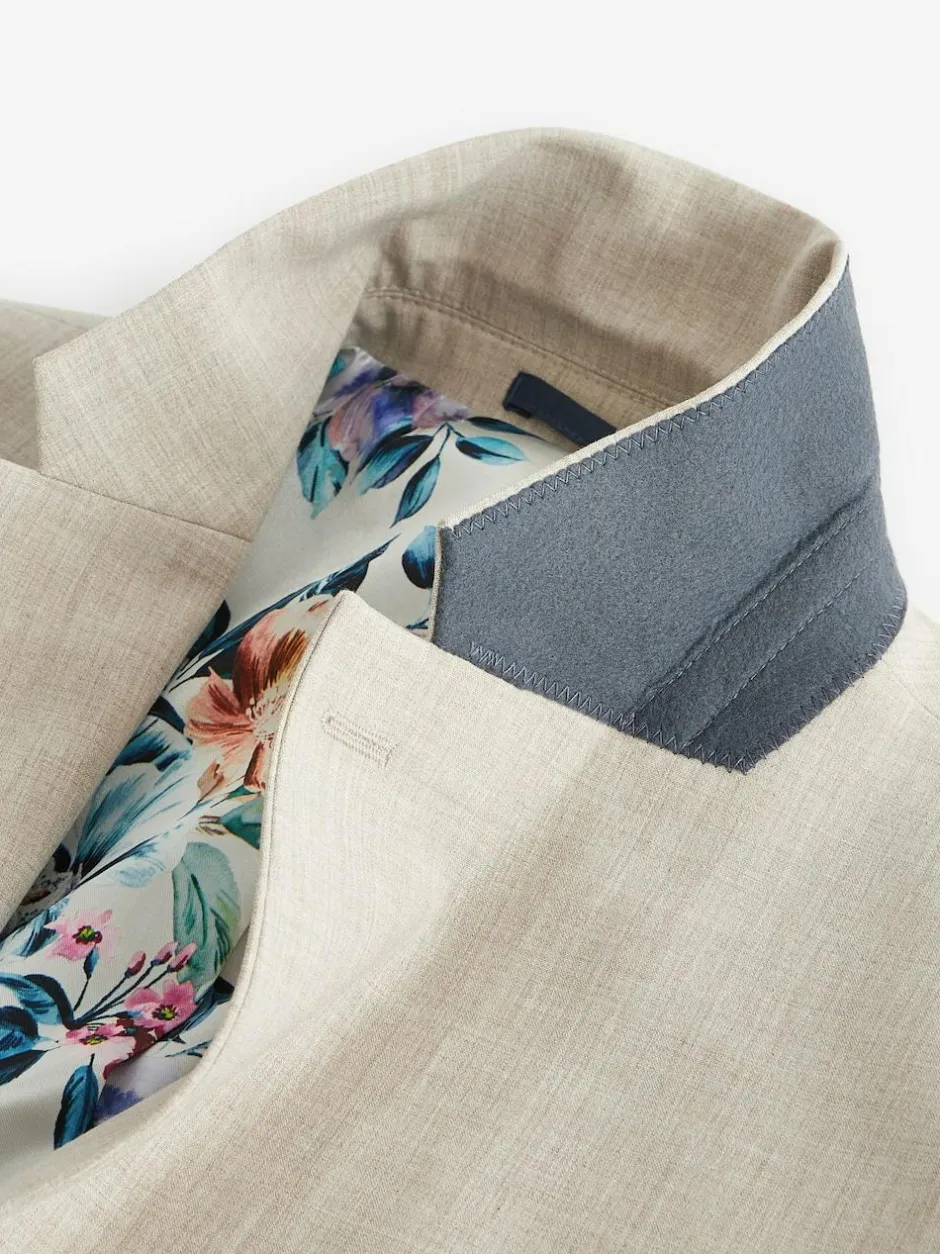 Next Slim Fit Motionflex Stretch Suit Jacket Stone