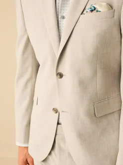 Next Slim Fit Motionflex Stretch Suit Jacket Stone