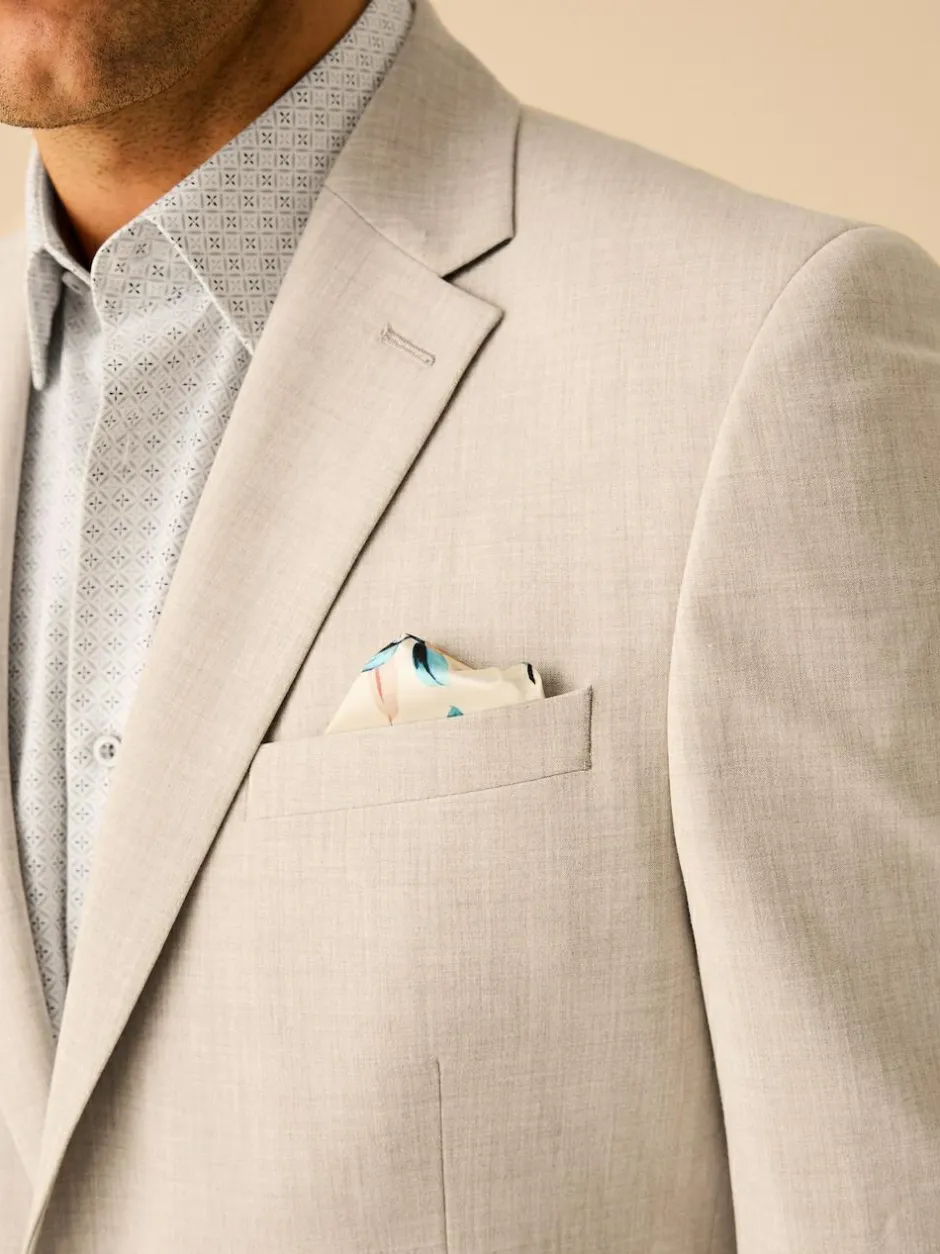 Next Slim Fit Motionflex Stretch Suit Jacket Stone