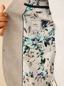 Next Slim Fit Motionflex Stretch Suit Jacket Stone