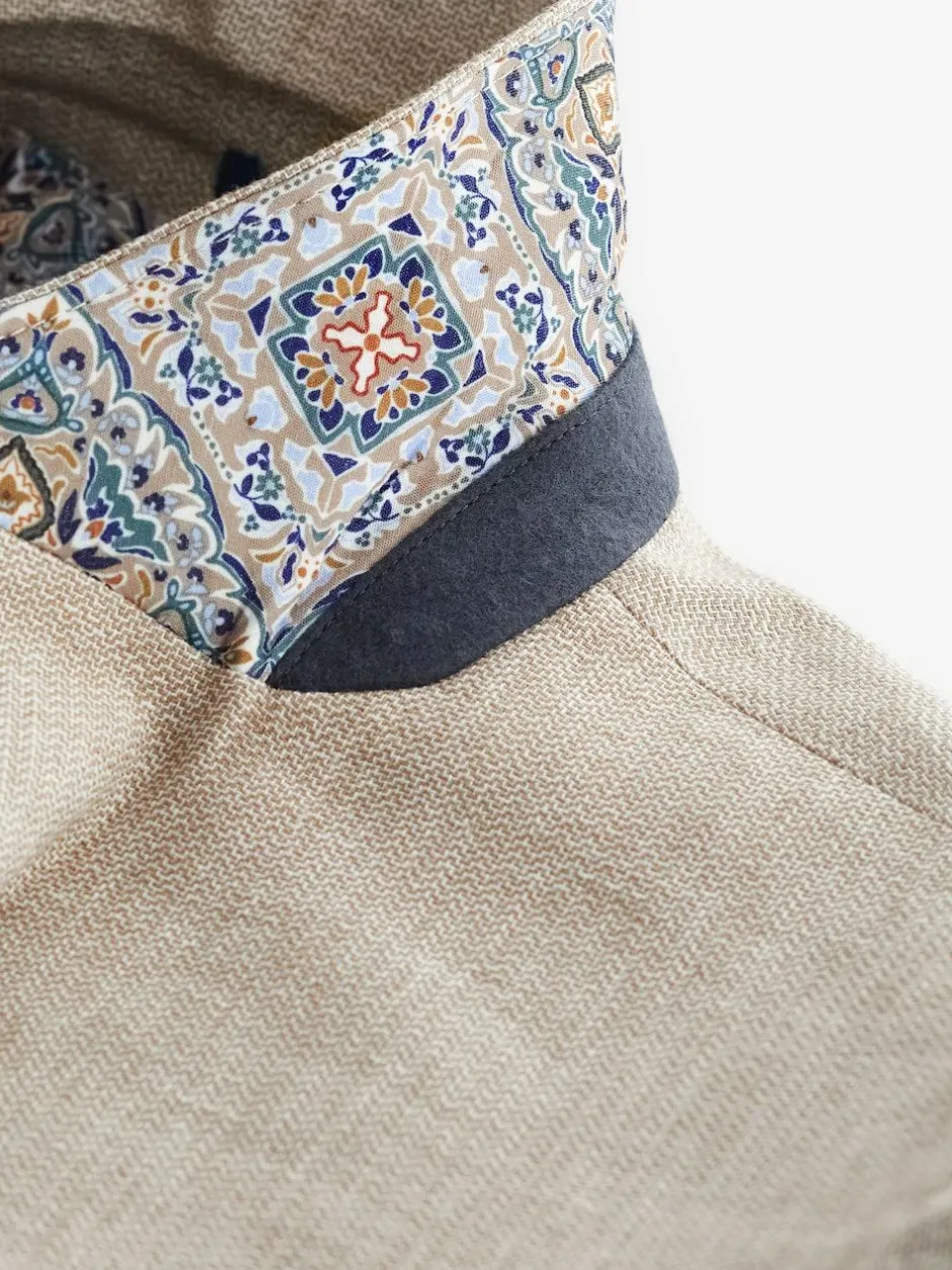 Next Slim Fit Textured Linen Blend Blazer Stone Clearance