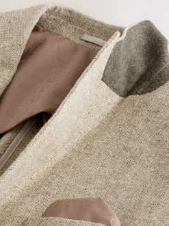 Next Stone Slim Fit Wool Blend Donegal Suit Jacket Hot
