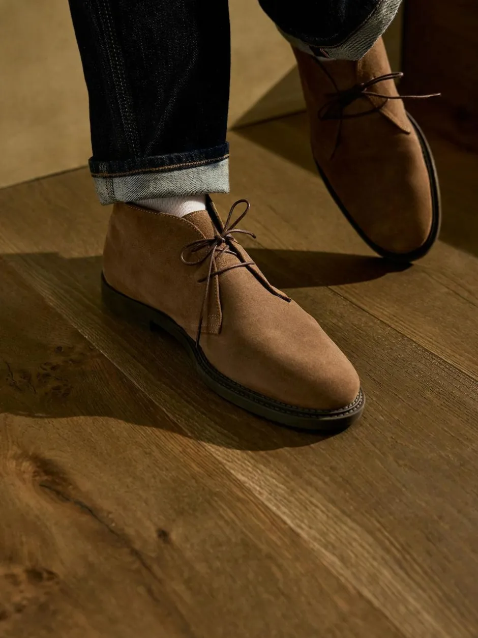 Next Smart Suede Chukka Boots Stone New