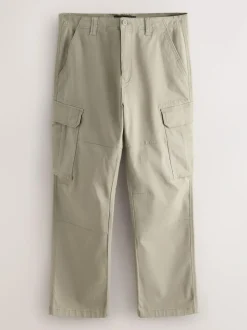 Next Stone Straight Fit Cotton Stretch Cargo Trousers Sale
