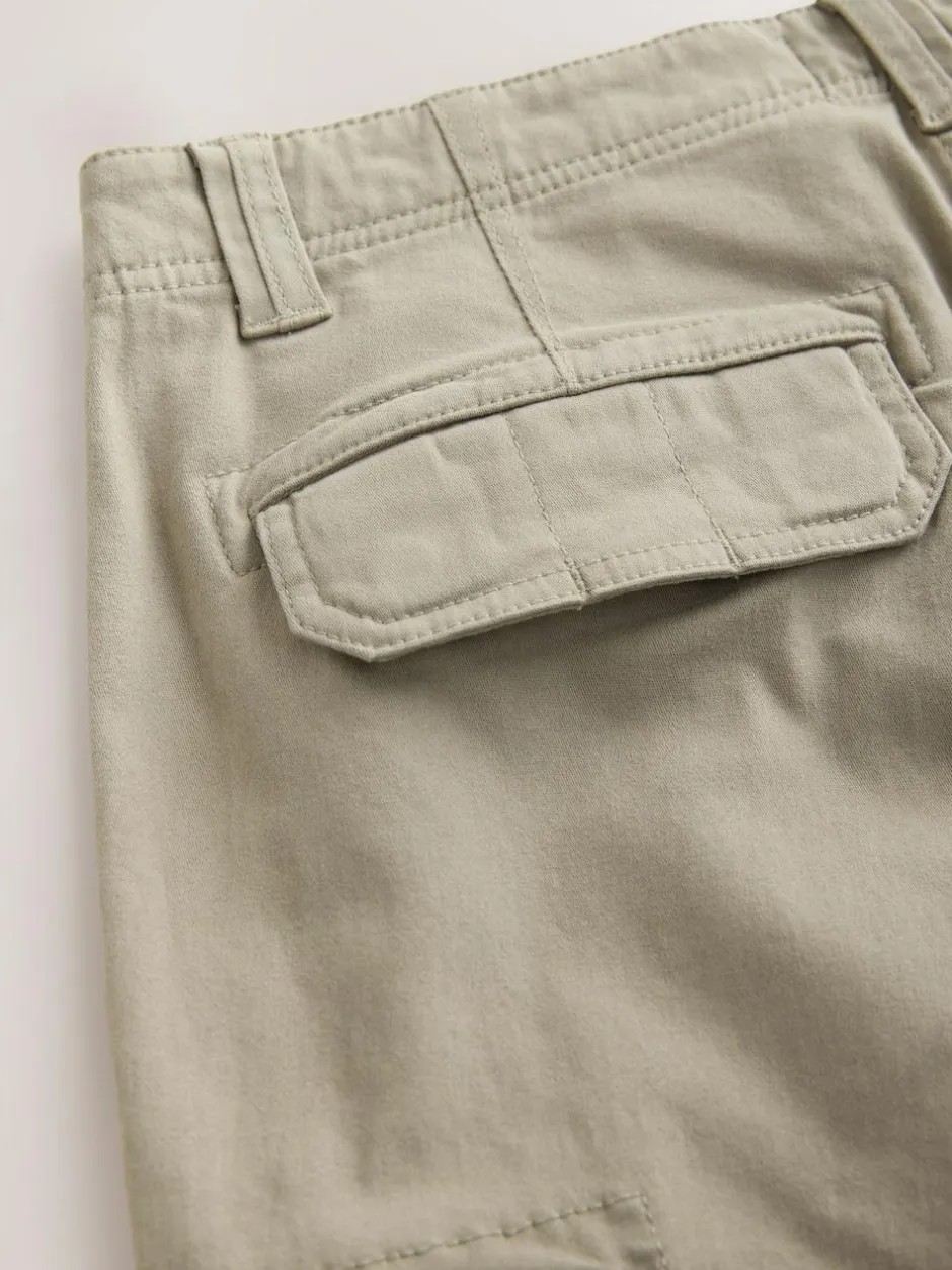 Next Stone Straight Fit Cotton Stretch Cargo Trousers Sale