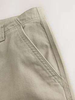 Next Stone Straight Fit Cotton Stretch Cargo Trousers Sale