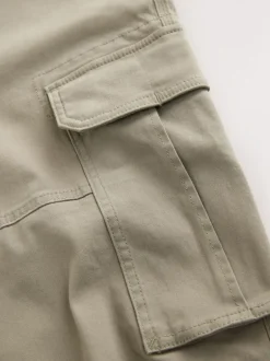 Next Stone Straight Fit Cotton Stretch Cargo Trousers Sale