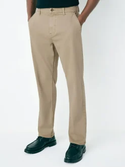 Next Straight Fit Motionflex Chino Trousers Stone Outlet