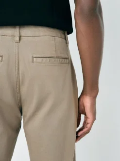 Next Straight Fit Motionflex Chino Trousers Stone Outlet