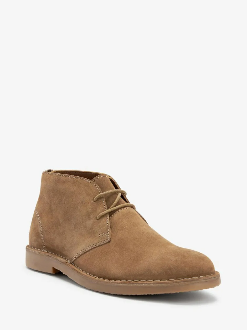Next Stone Suede Desert Boots New