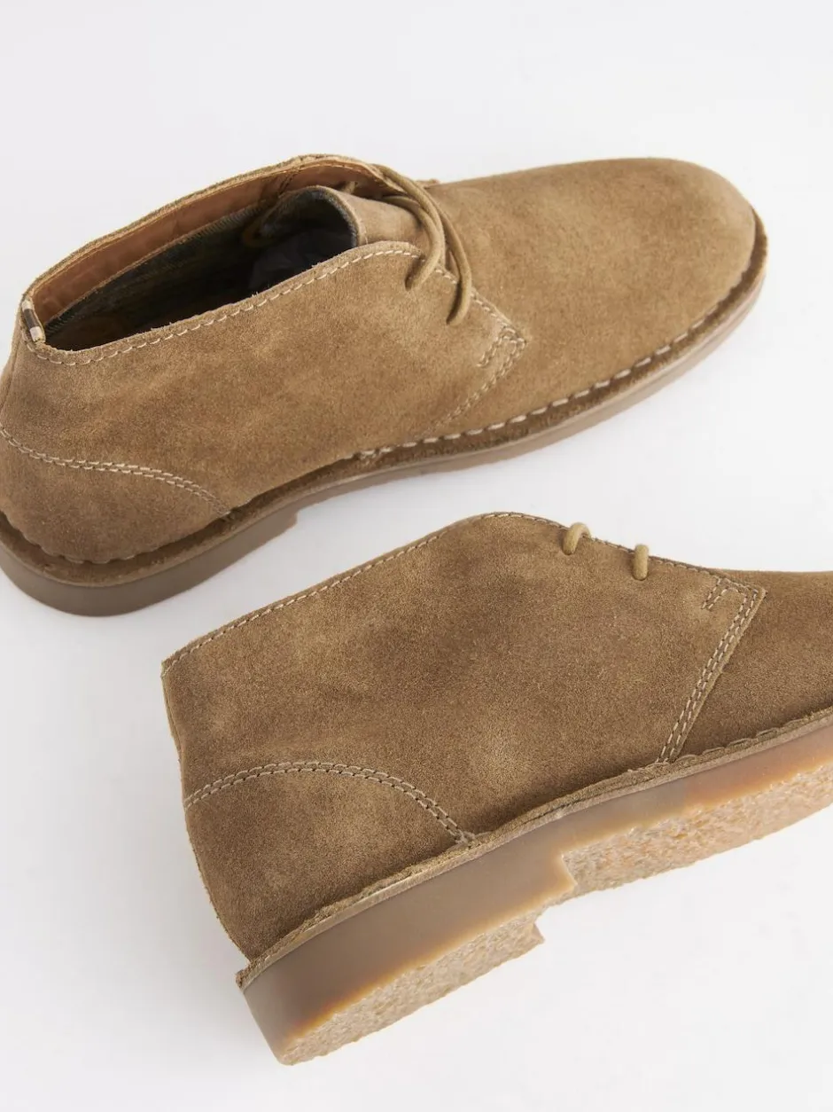 Next Stone Suede Desert Boots New