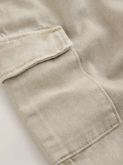 Next Wide Leg Cargo Trousers (3mths-7yrs) Stone Washed