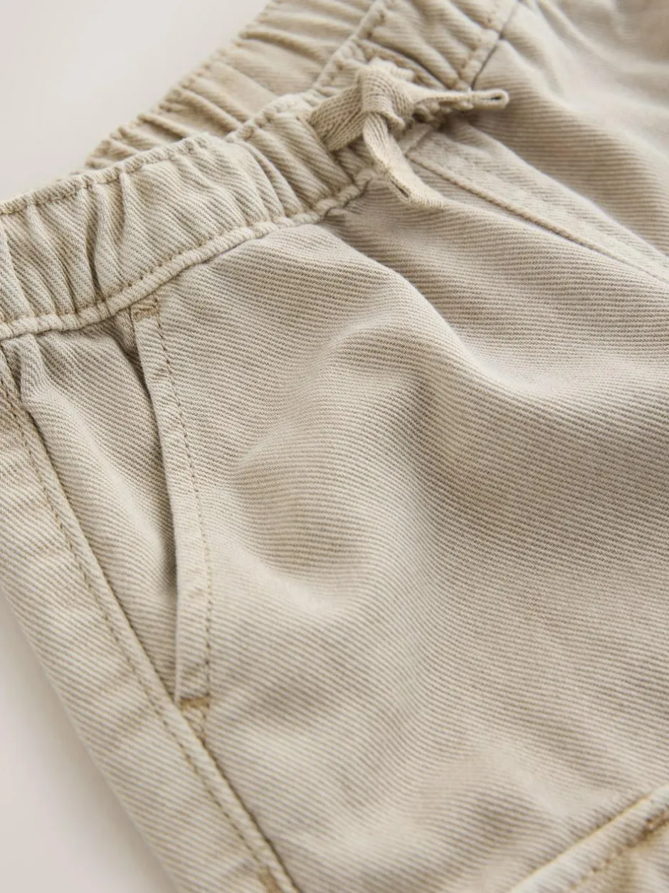 Next Wide Leg Cargo Trousers (3mths-7yrs) Stone Washed