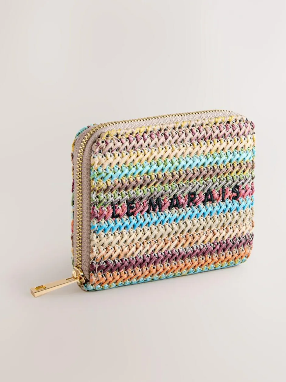 Next Stripe Raffia Effect Purse Best