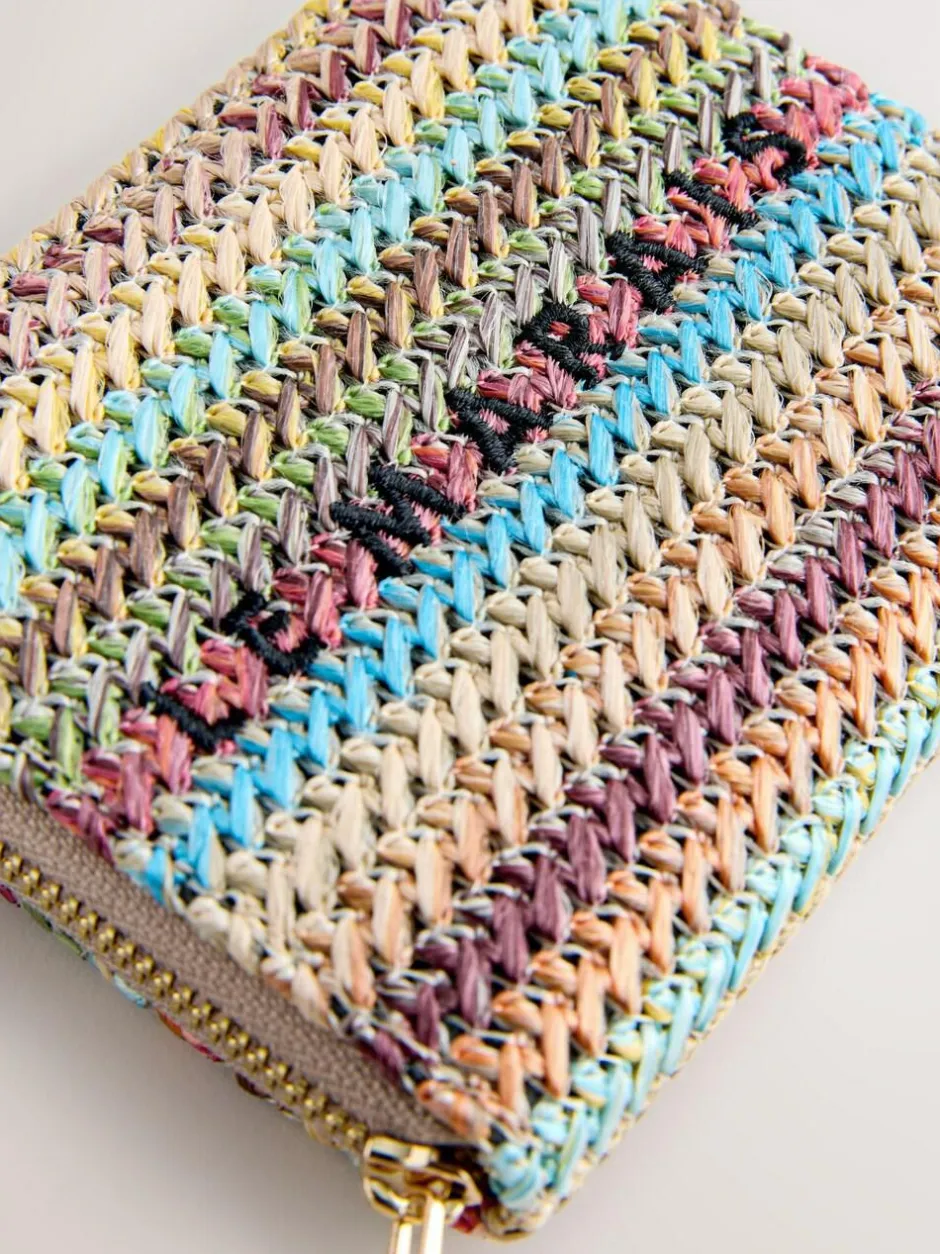 Next Stripe Raffia Effect Purse Best