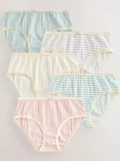 Next Texture Briefs 5 Pack (1.5-16yrs) Stripe/Plain New