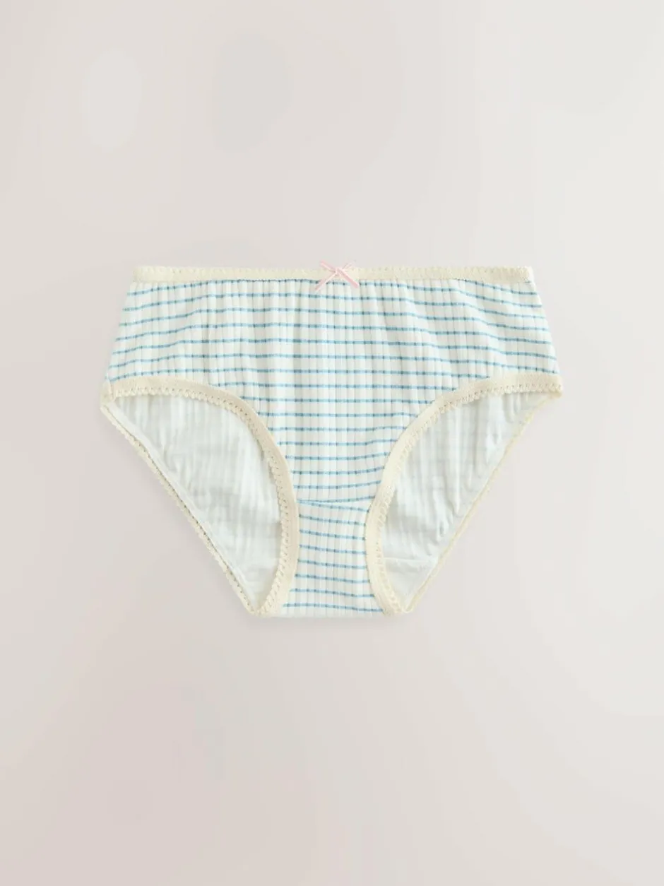 Next Texture Briefs 5 Pack (1.5-16yrs) Stripe/Plain New